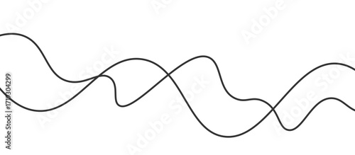 Black thin lines in wave shapes
abstract and elegant flow
over a light clean background
modern minimalist vector illustration