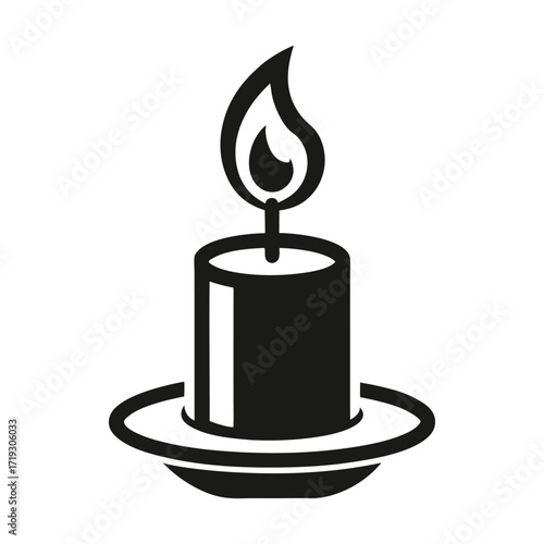 Candle in a metal holder svg