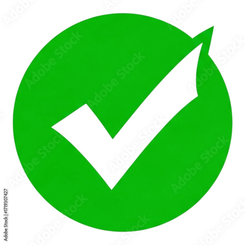 Free Download A green circle with a white check mark symbol isolated on transparent background - GFXLoad