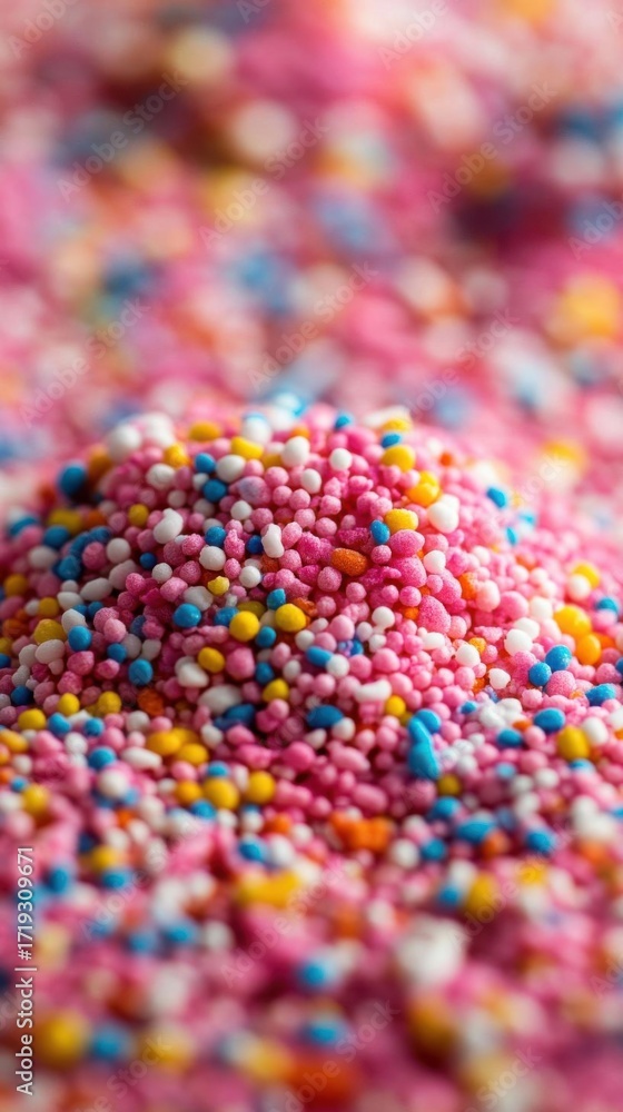Obraz premium Colorful sprinkles in a pile, perfect for decorating desserts.
