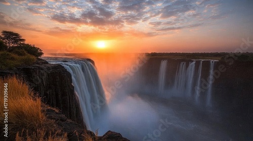 Majestic sunrise over Victoria Falls (1)