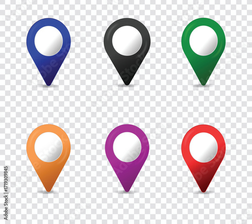 Free Download Colorful Gps pointer and location pin gradient map location  icon navigate  vectoer set
 - GFXLoad