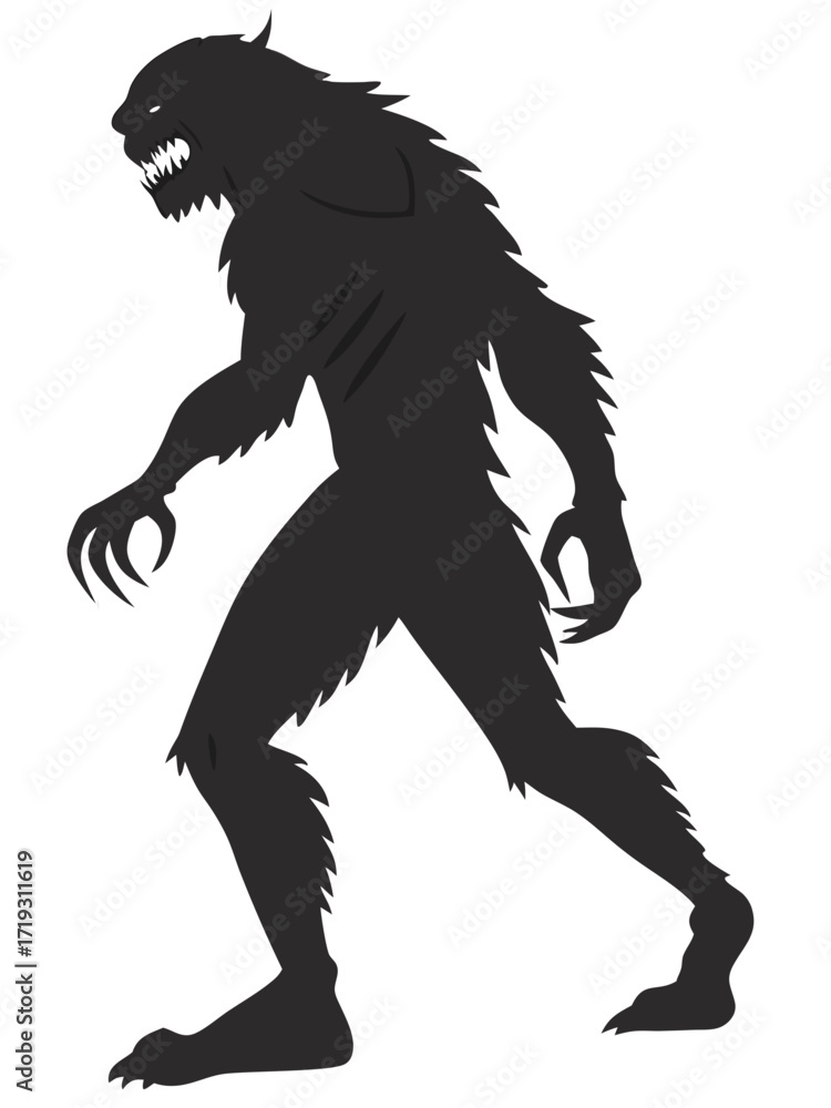 Fototapeta premium black silhouette of a monster