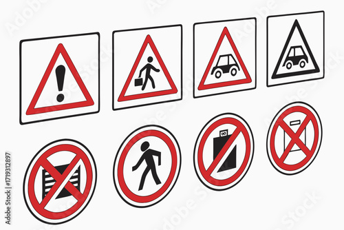 no parking sign isolated