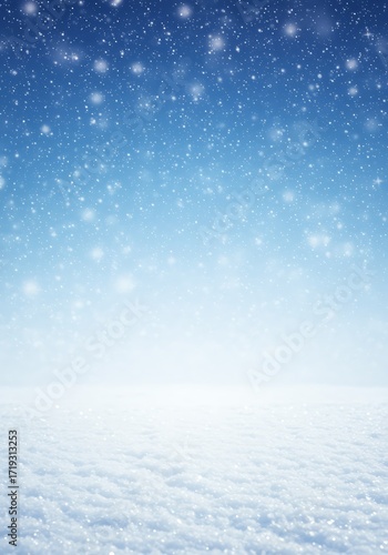 Wallpaper Mural Snowy sky and ground winter blue Torontodigital.ca