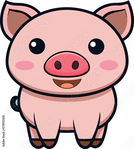 cartoon pig drawing, cute pig cartoon, pig clipart design, adorable pig illustration, funny pig character, happy pig vector, smiling farm pig, farm pig cartoon, pink pig artwork, child-friendly pig ca
