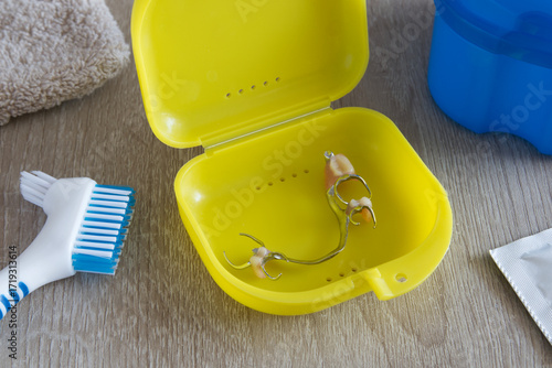Dental prosthesis cleaning accessories for cleaning dental prostheses