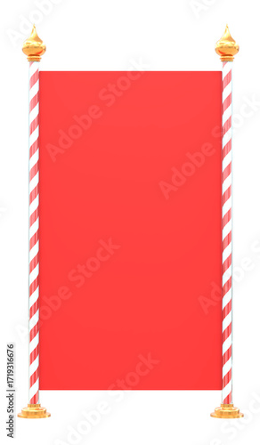 Obraz na plátně éléments décoratifs sur le thème de Noël pour décoration de page - rendu 3D sur