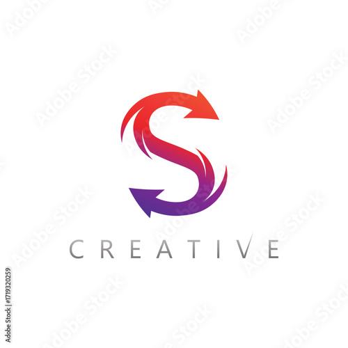 Creative monogram letter S vector logo symbol design icon for elegant business branding