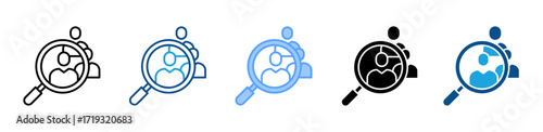 Recruitment icon sheet multiple style collection