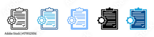 Job Description icon sheet multiple style collection