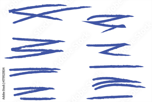 Brush line stroke. pencil or pen underline vector. Sketch paint texture