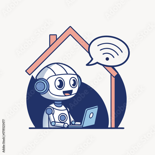 Cute, funny cartoon animal business logo design vector illustration with a happy whale character