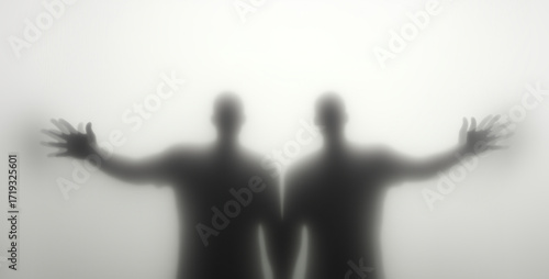 Shadow overlay effect for halloween background with Terrifying scary hands with long nails,Creepy monster claw,silhouette of hands,zombie hand rising out of a graveyard