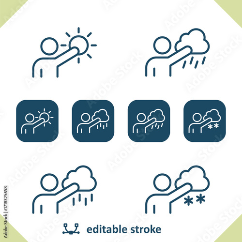 Weather Icons. Weatherman, Weather Man, Meteorologist, Rainbow, Forecast
