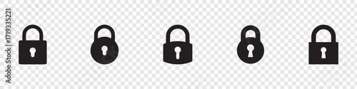 Lock icon set. locked and unlocked symbols. modern open and closed padlock. security icon sets. security symbols. lock and security icon for app, ui, website and logo. Vector Illustration. EPS 10
