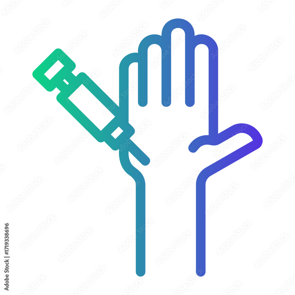 Fototapeta premium hand Line Gradient Icon