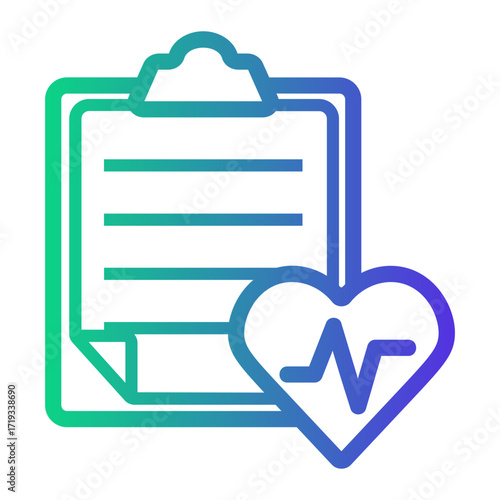 health screening Line Gradient Icon