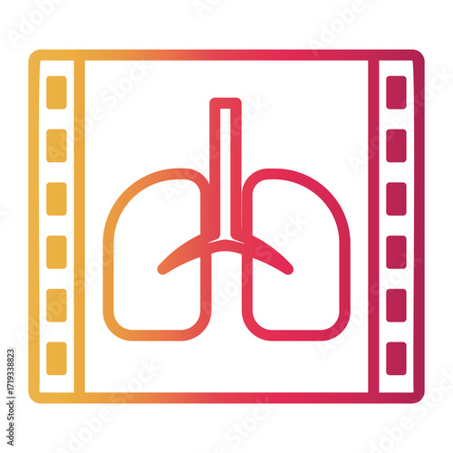 x ray Line Gradient Icon