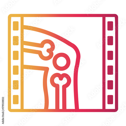 x ray Line Gradient Icon