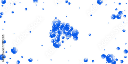 Vitamin C round capsules scattered randomly.