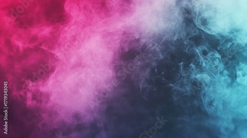 Vibrant Pink and Blue Smoke Abstract