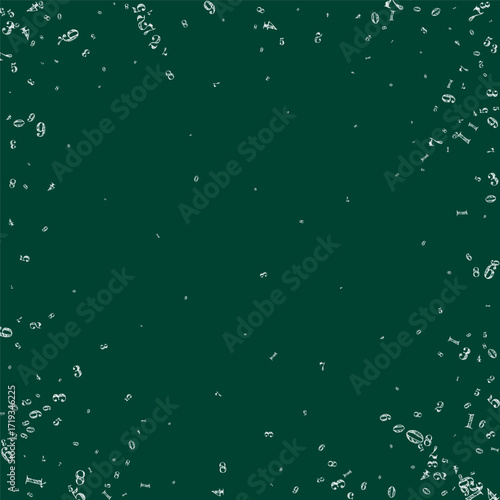 Concept of school background. White chalk numbers