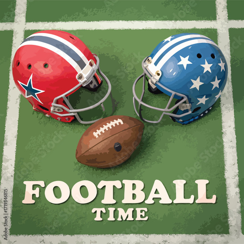  Football time background,American football time