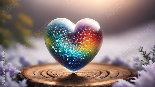 Heart shape for Love concept, Valentine's Day concepts. love symbol, concept for Valentine's Day, wedding etc. Heart elements for love concept design. AI generated image