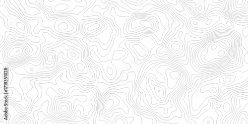 white line topography map geography relief diagram texture design. Topography white background and black line world map texture design. Lines Topographic contour lines grid map seamless pattern.

