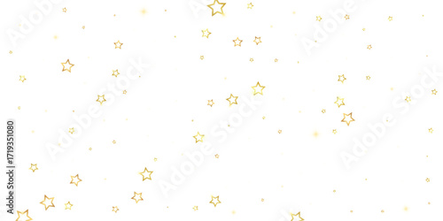 Gold sparkling star confetti.