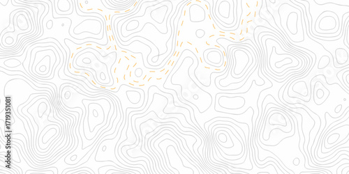 white line topography map geography relief diagram texture design. Topography white background and black line world map texture design. Lines Topographic contour lines grid map seamless pattern.

