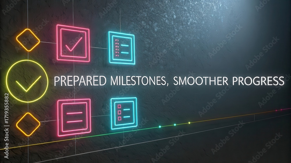 Fototapeta premium Modern Milestones for Effective Project Management and Workflow