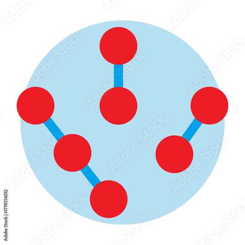 Molecule Icon Science and Microbiology Vector Illustration