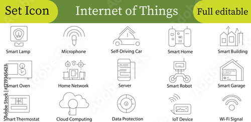 Internet of Things Icon Set: Smart Home