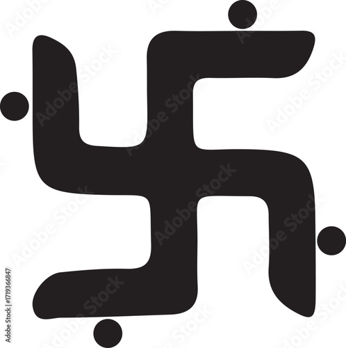 Vector illustration of a black silhouette of a plus symbol, an icon for health and medicine, isolated on a white background