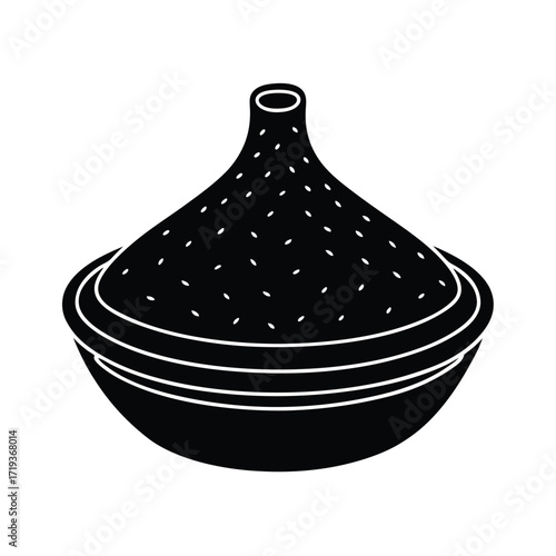 Sellou prepared in a clay tagine like dish