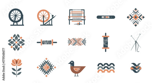 textile arts and crafts, weaving, spinning, and embroidery, traditional patterns and motifs, cultural heritage.
