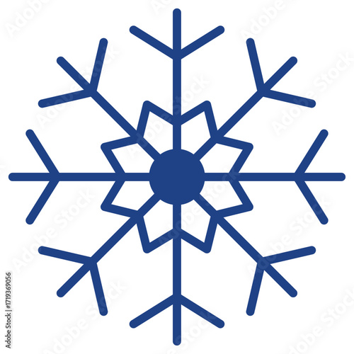 Snowflake Simple Vector Icon Collection