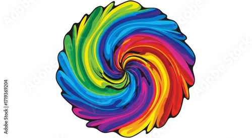 A vibrant swirl of rainbow colors creates a mesmerizing and eyecatching design, , perfect for adding a pop of color