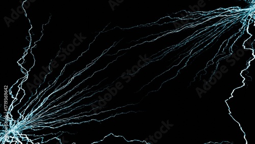 互いに引かれ合う水色のプラズマのエフェクト