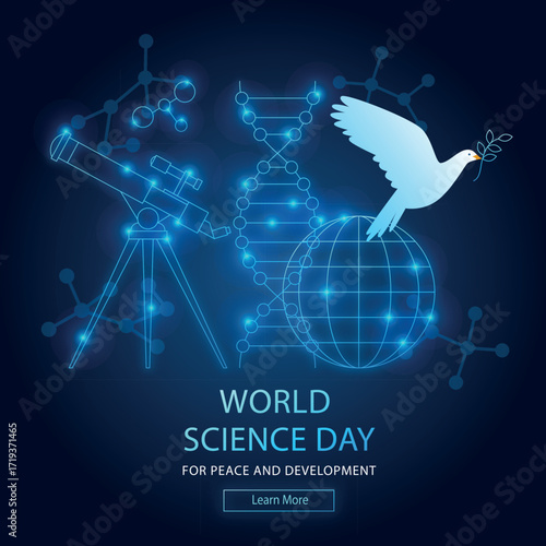 World science day for peace and development vector illustration 