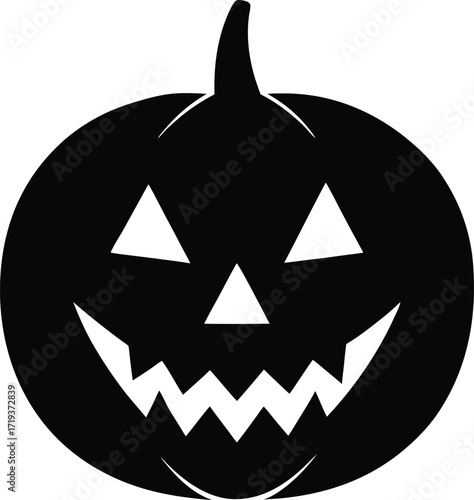 jack o lantern silhouette  jack o lantern icon iso.eps