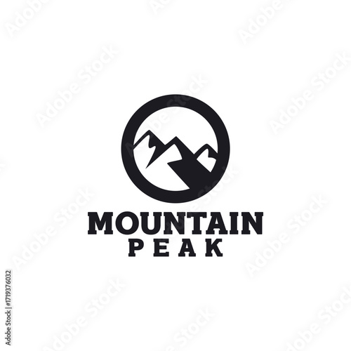 Adventure Outdoor Mountain Peak Logo Design