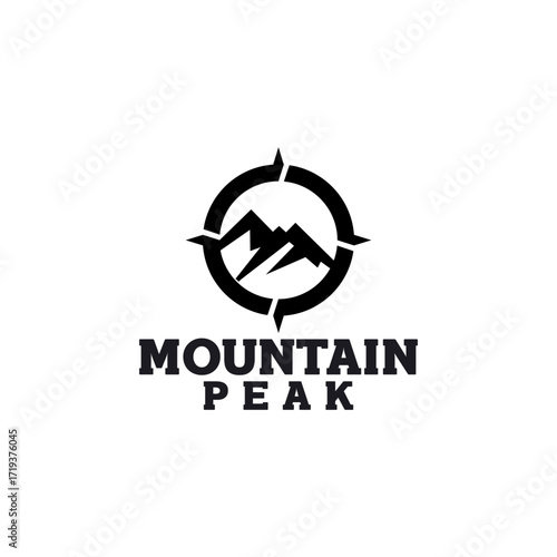 Adventure Outdoor Mountain Peak Logo Design