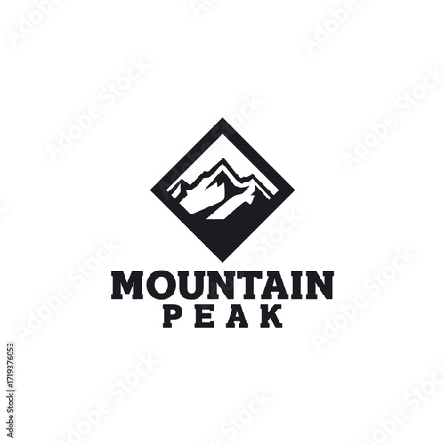 Adventure Outdoor Mountain Peak Logo Design