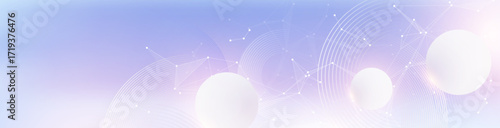 Abstract tech network connection dots. Digital technology and big data analysis background. White background with plexus lines. Geometric background with abstract mesh