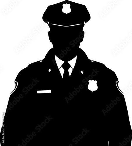 police officer icon siluit
