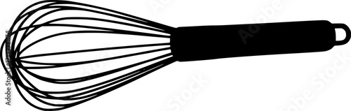 silhouette image of a whisk with a transparent background
