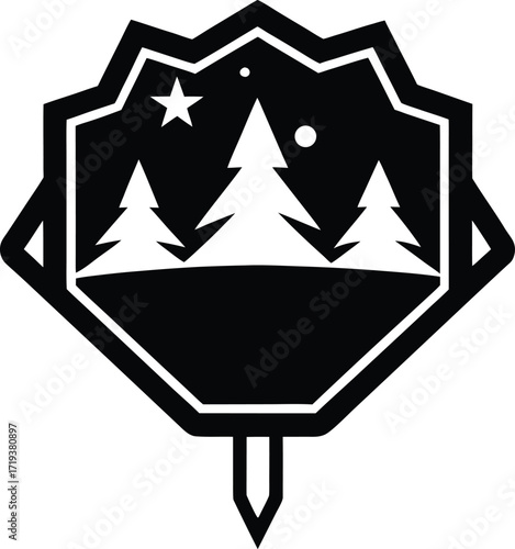 north pole sign cartoon vector on white background.eps